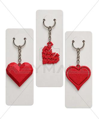 LLAVERO CORAZON PLÁSTICO 3D